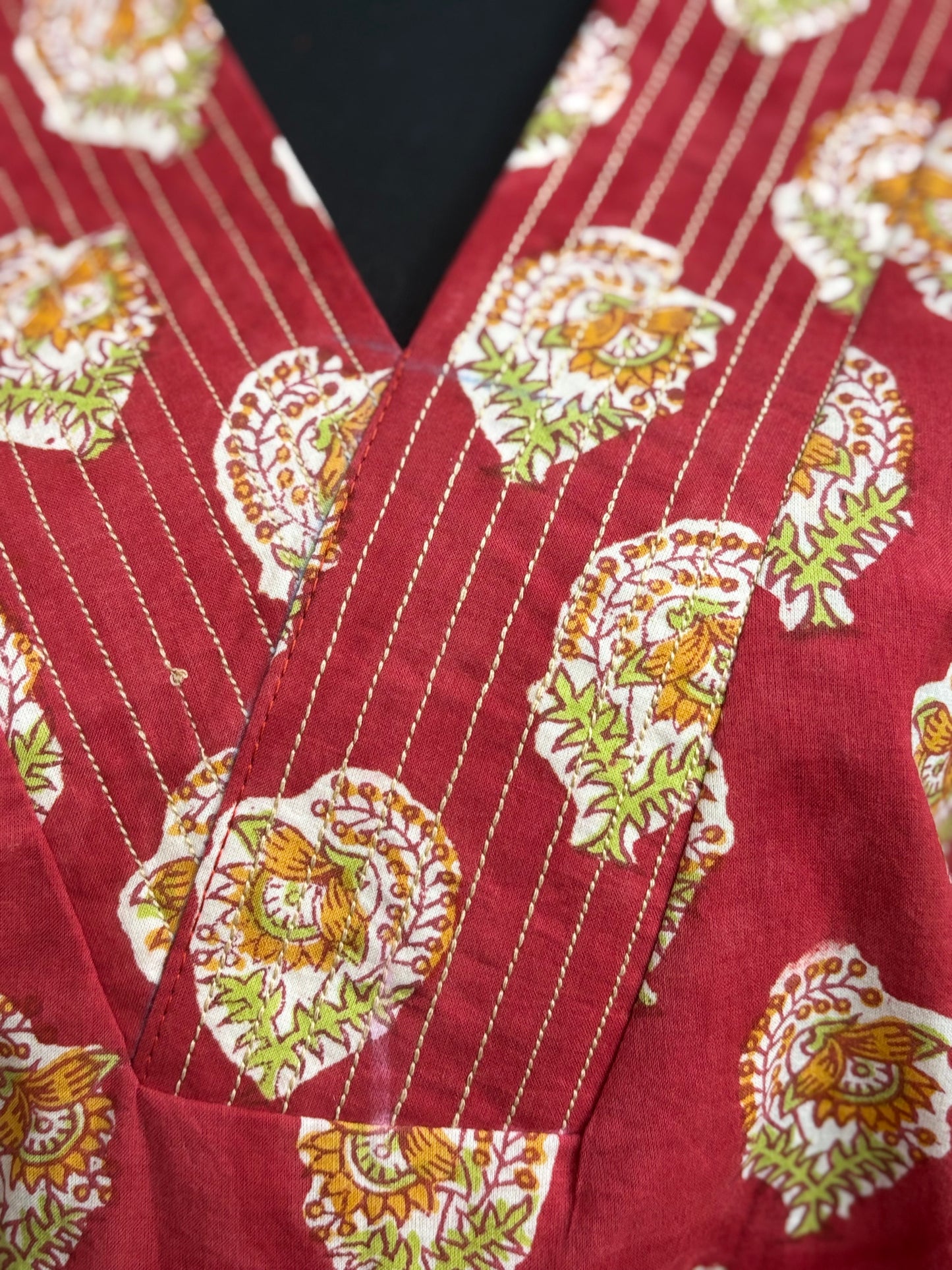 Pure cotton hand blocked summer short Kurtis