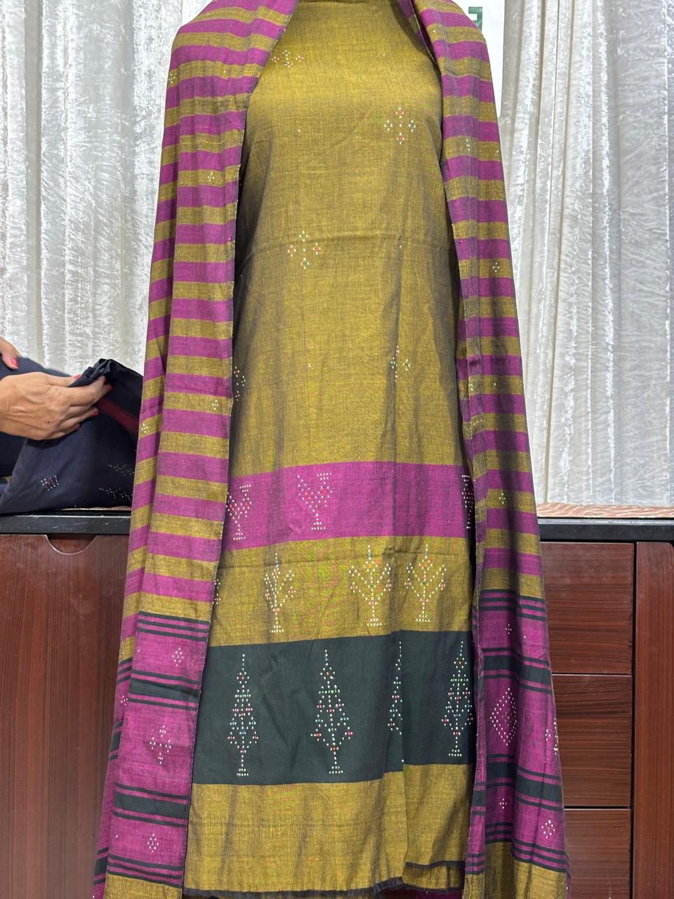 TANGALIYA COTTON HANDWOVEN SUIT 3 PIECE SET