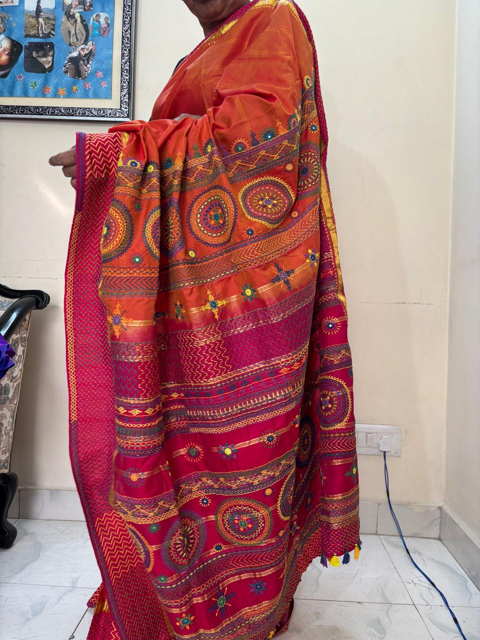 Lambani pure mulberry silk saree