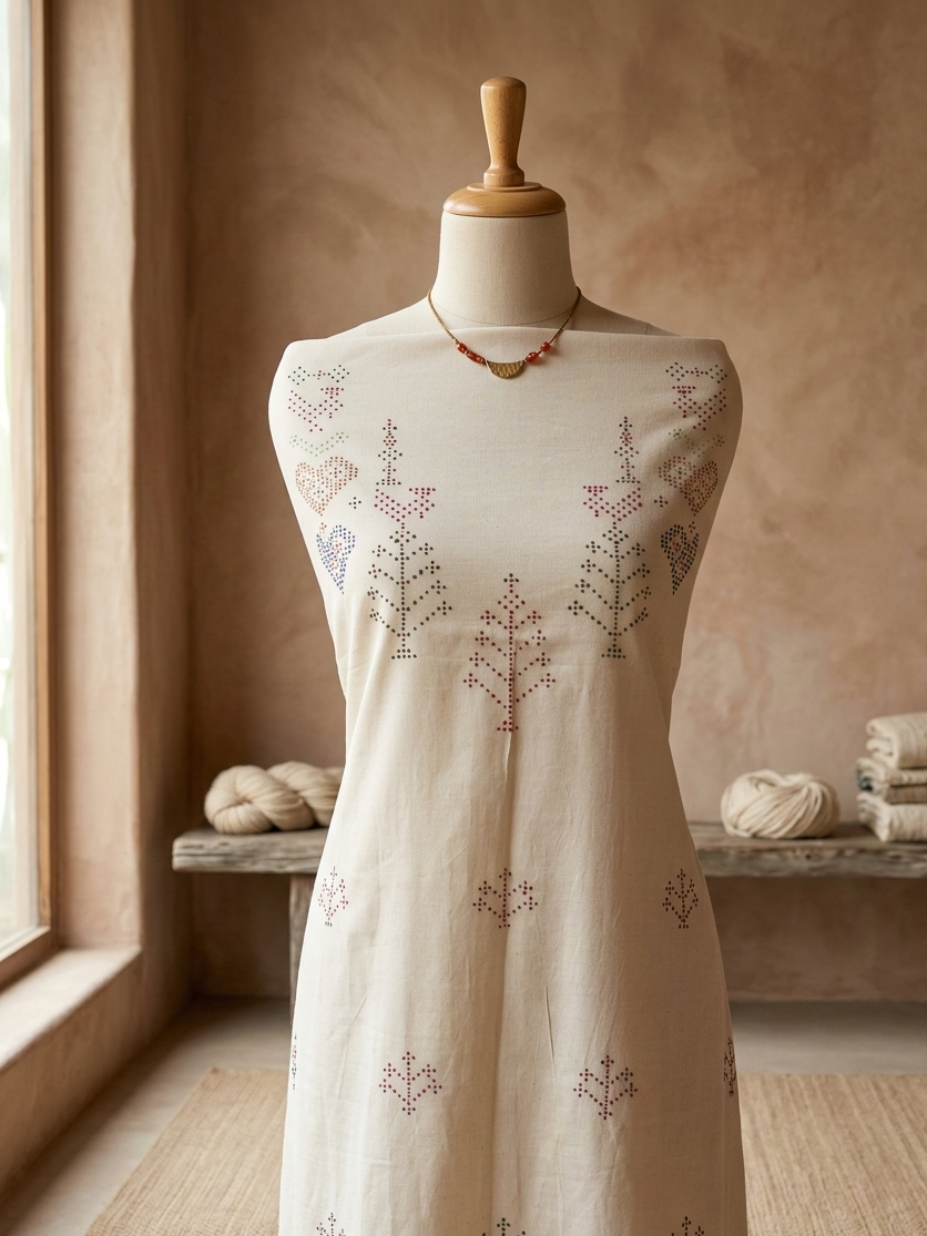 TANGALIYA KALA COTTON HANDWOVEN KURTI