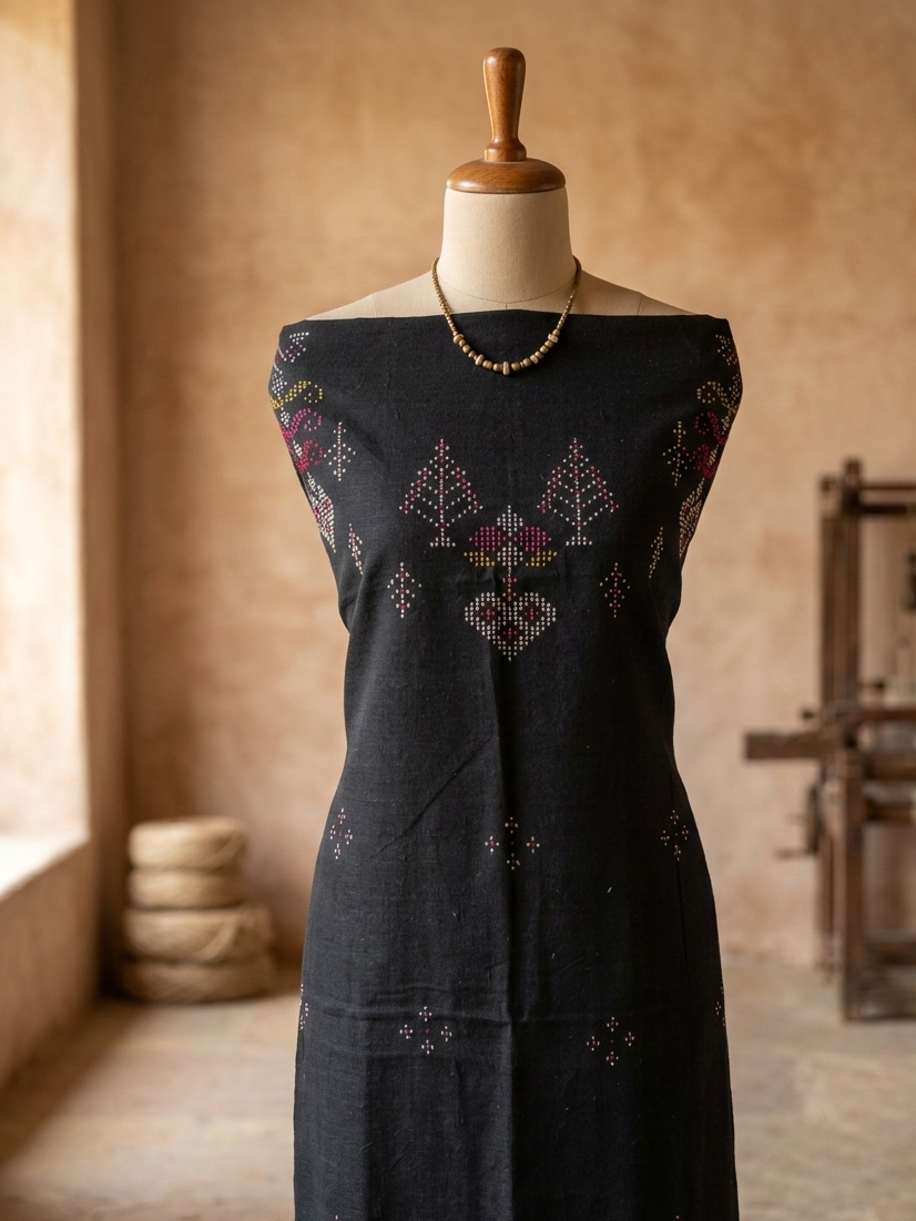 TANGALIYA KALA COTTON HANDWOVEN KURTI