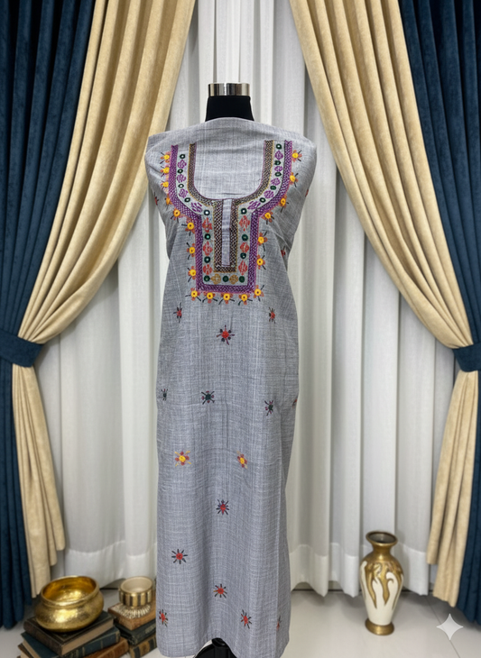 Elegant mangalgiri cotton Handcrafted lambani embroidered kurti fabric