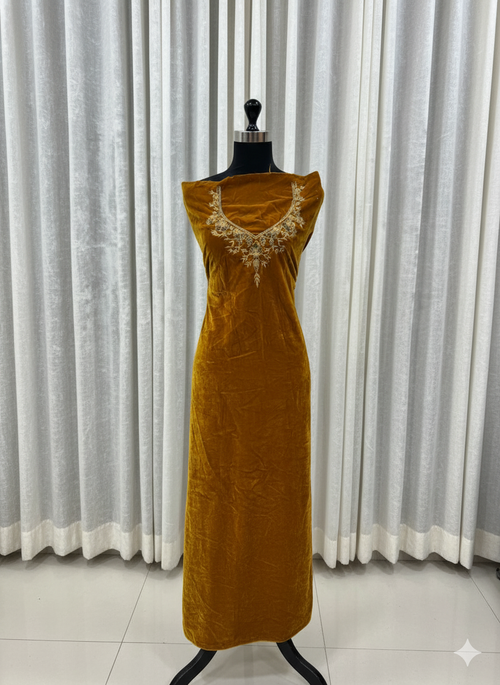 Velvet hand embroidered suits