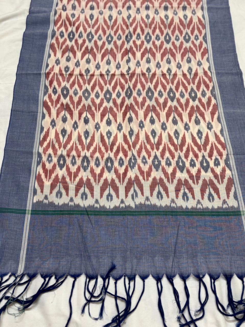 HANDLOOM MERCERIZED COTTON POCHAMPALLY IKAT STOLE