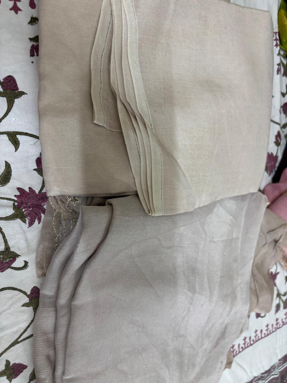 Chhifon Benarsi suit with fabric plain