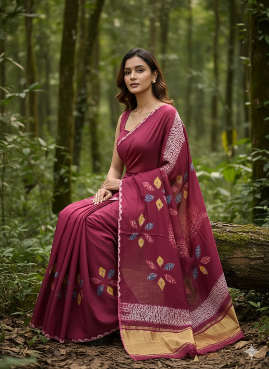 Shibhori modal silk saree