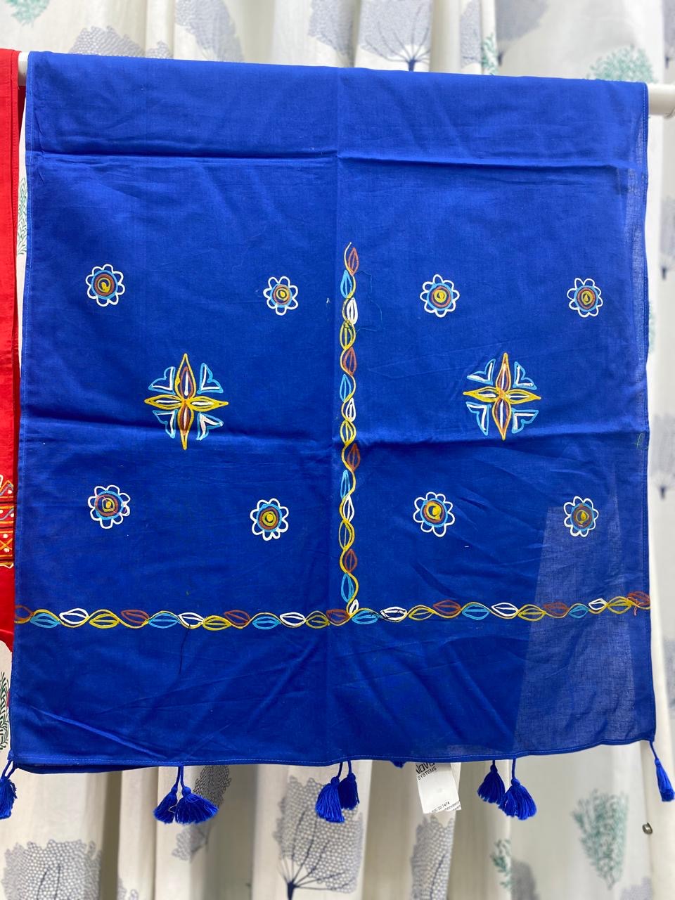 ROGAN ART DEEP BLUE COTTON STOLE