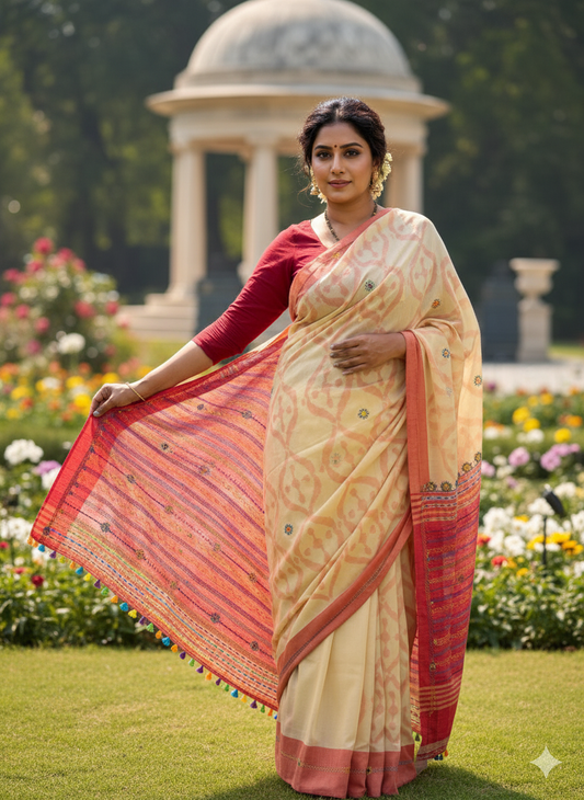 Lambani pure cotton ikkat saree