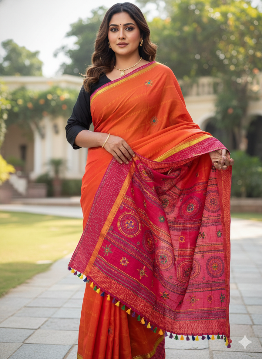 Lambani pure mulberry silk saree
