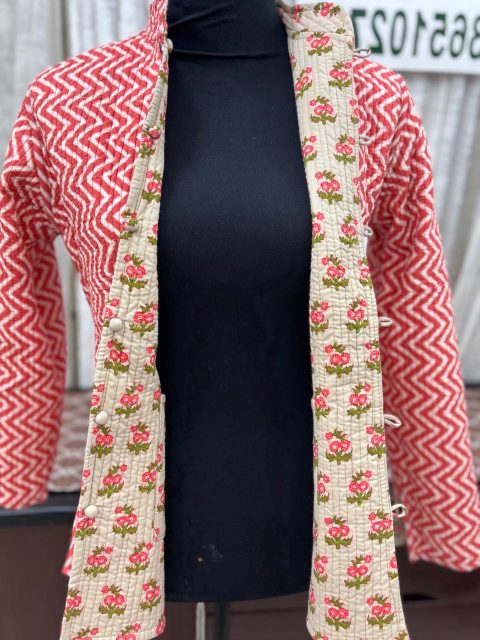 Jaipuri Reversible Quilted Cotton Jackets