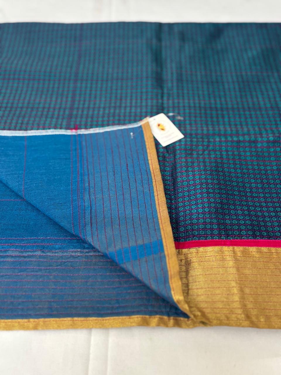 KHUN WEAVE COTTON SILK BLEND BLOUSE PIECE WITH LINING