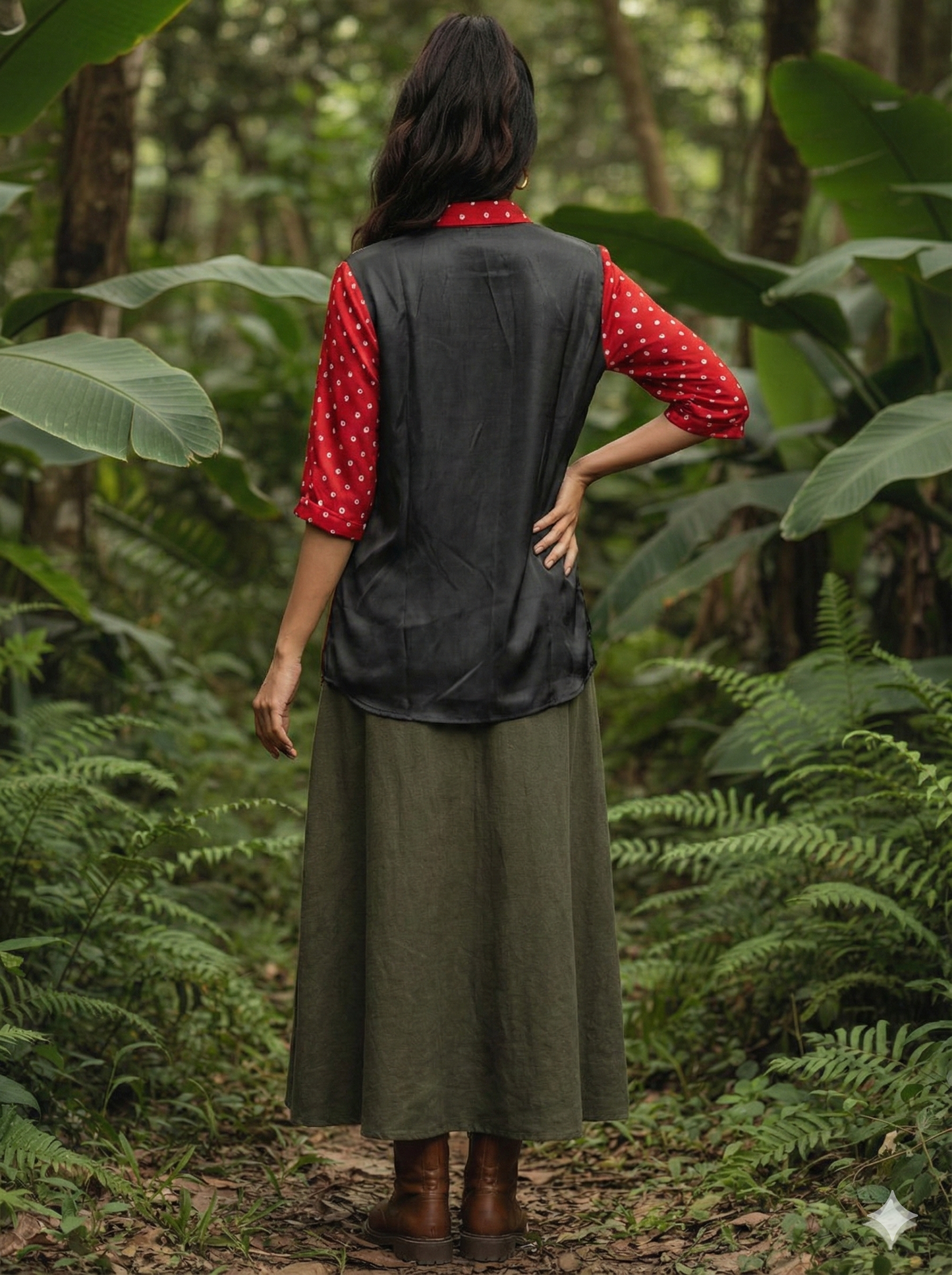 Kutchi Hand done Bandhani Modal Shirt