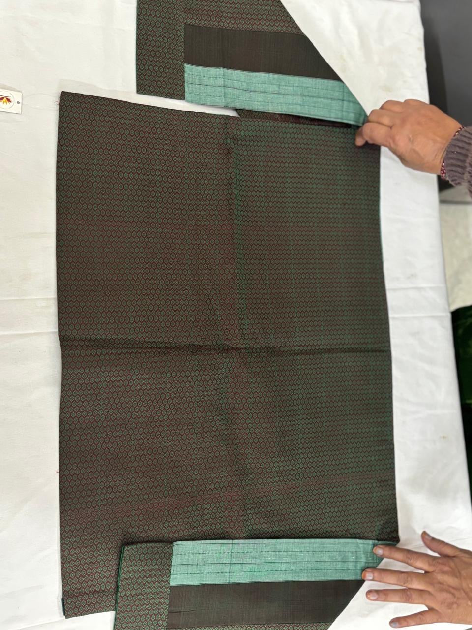 SEMI STITCHED KHUN SILK COTTON BLOUSE PIECE ( can be stitched upto 50 size )