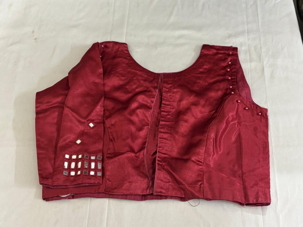 Mashru mirror work blouse