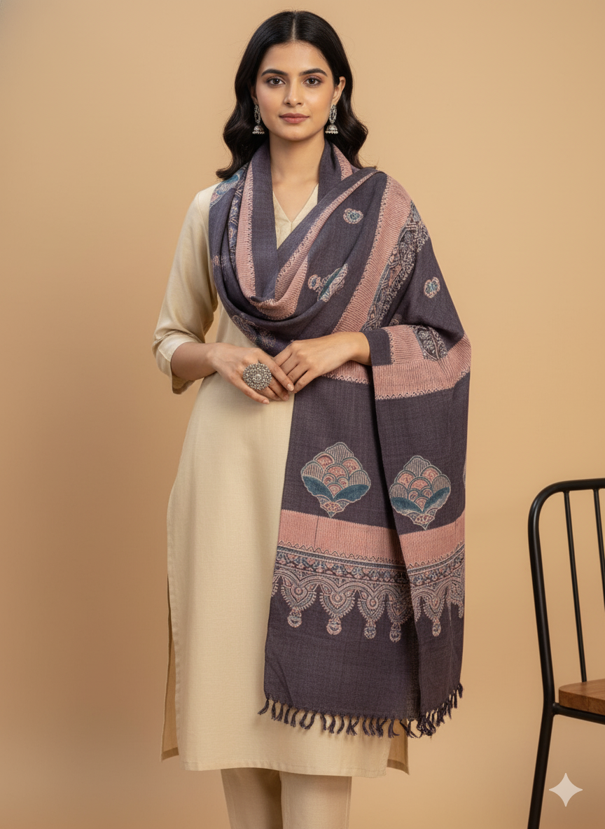 KUTCH AJRAKH WOOLLEN SHAWL