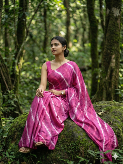 Tye and  dyed modal silk saree