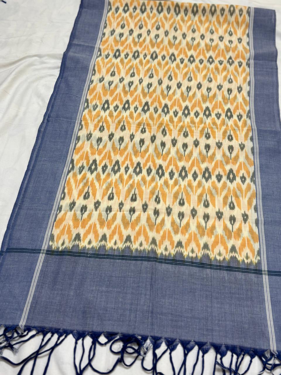 HANDLOOM MERCERIZED COTTON POCHAMPALLY IKAT STOLE