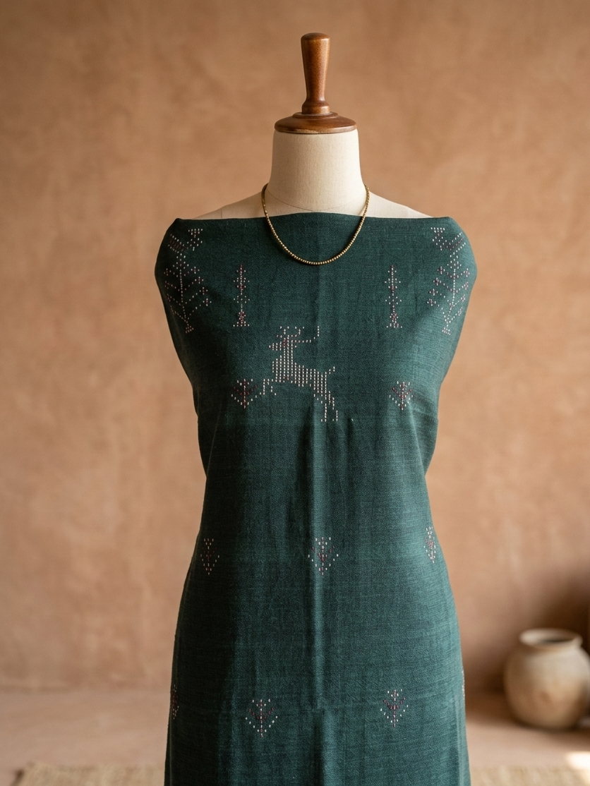 TANGALIYA KALA COTTON HANDWOVEN KURTI