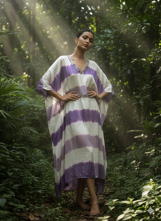 Modal Silk Kaftan Ajrakh
