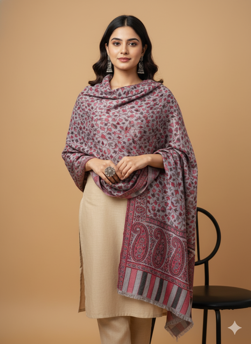 PURE KANI WEAVE WOOLLEN SHAWL