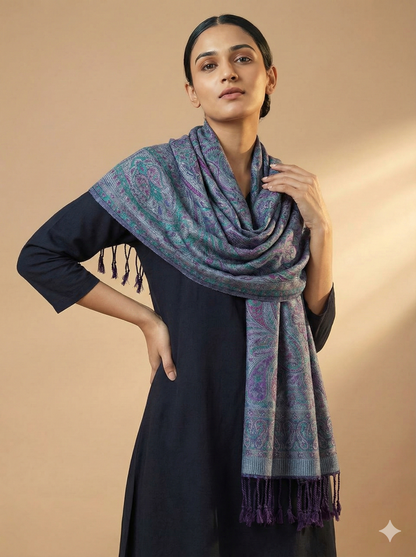 Kani silk jamawar weave stoles