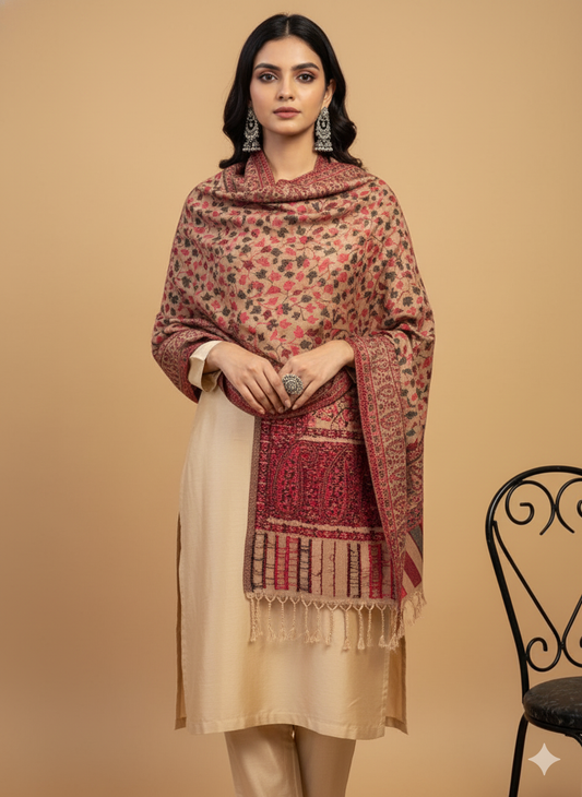 PURE KANI WEAVE WOOLLEN SHAWL