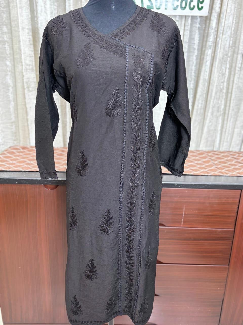 Chanderi Chikankari Kurti with inner