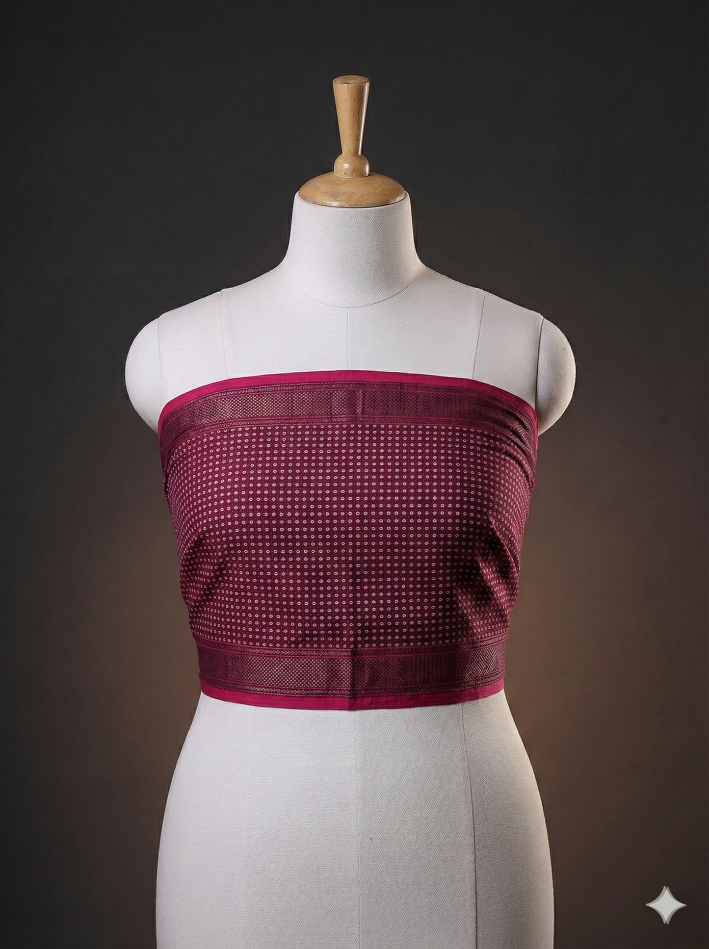 KHUN WEAVE COTTON SILK BLEND BLOUSE PIECE WITH LINING