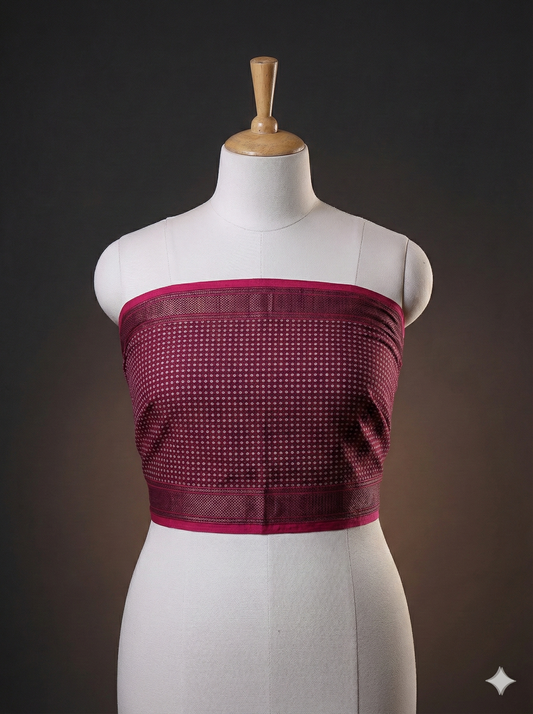 KHUN WEAVE COTTON SILK BLEND BLOUSE PIECE WITH LINING