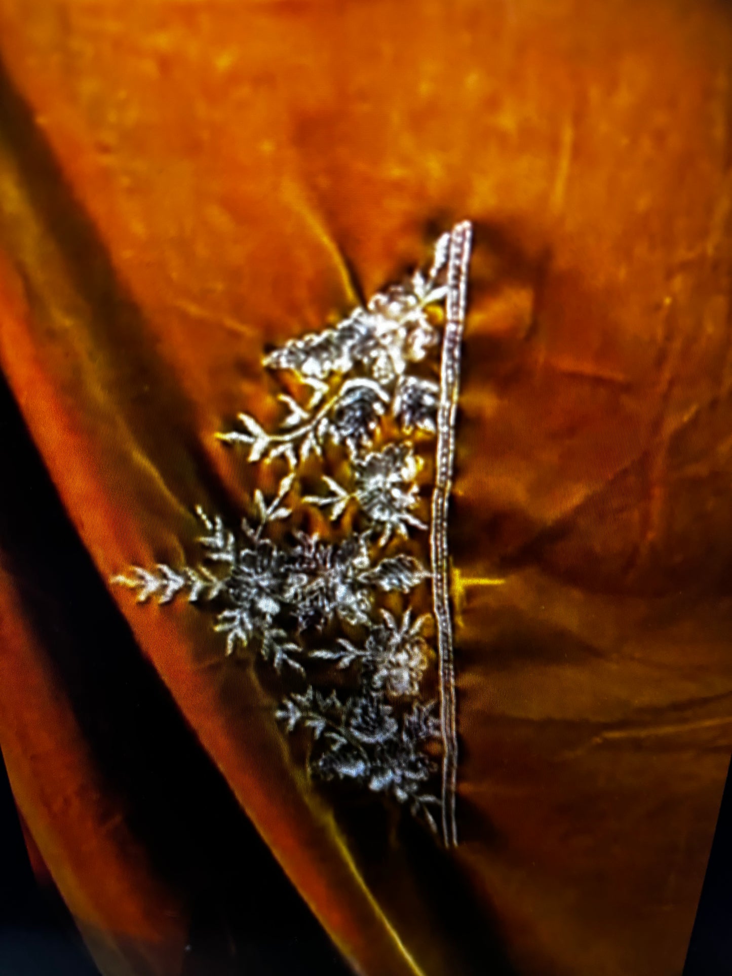 Velvet hand embroidered suits