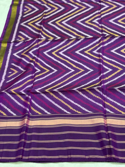 handloom pure mulberry silk  Patola dupatta with geometrical pattern