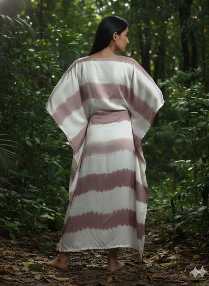 Modal Silk Kaftan Kutchi Hand Embroidered Mirror work