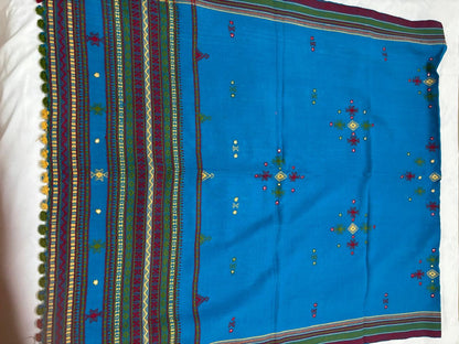 KUTCH BHUJODI HANDWOVEN MIRROR WORK WOOLLEN SHAWL