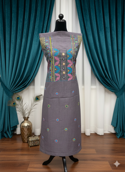 Elegant mangalgiri cotton Handcrafted lambani embroidered kurti fabric