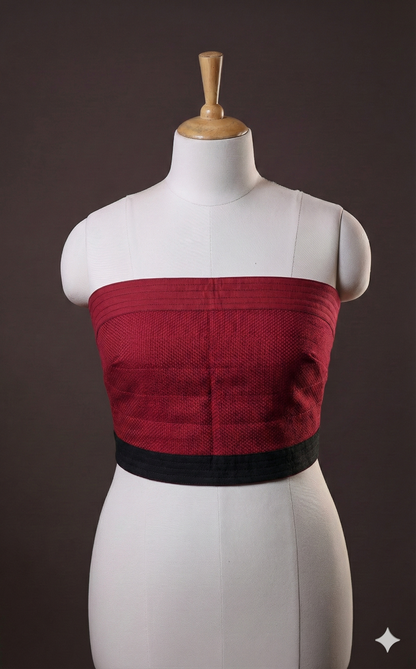 KHUN WEAVE COTTON SILK BLEND BLOUSE PIECE WITH LINING