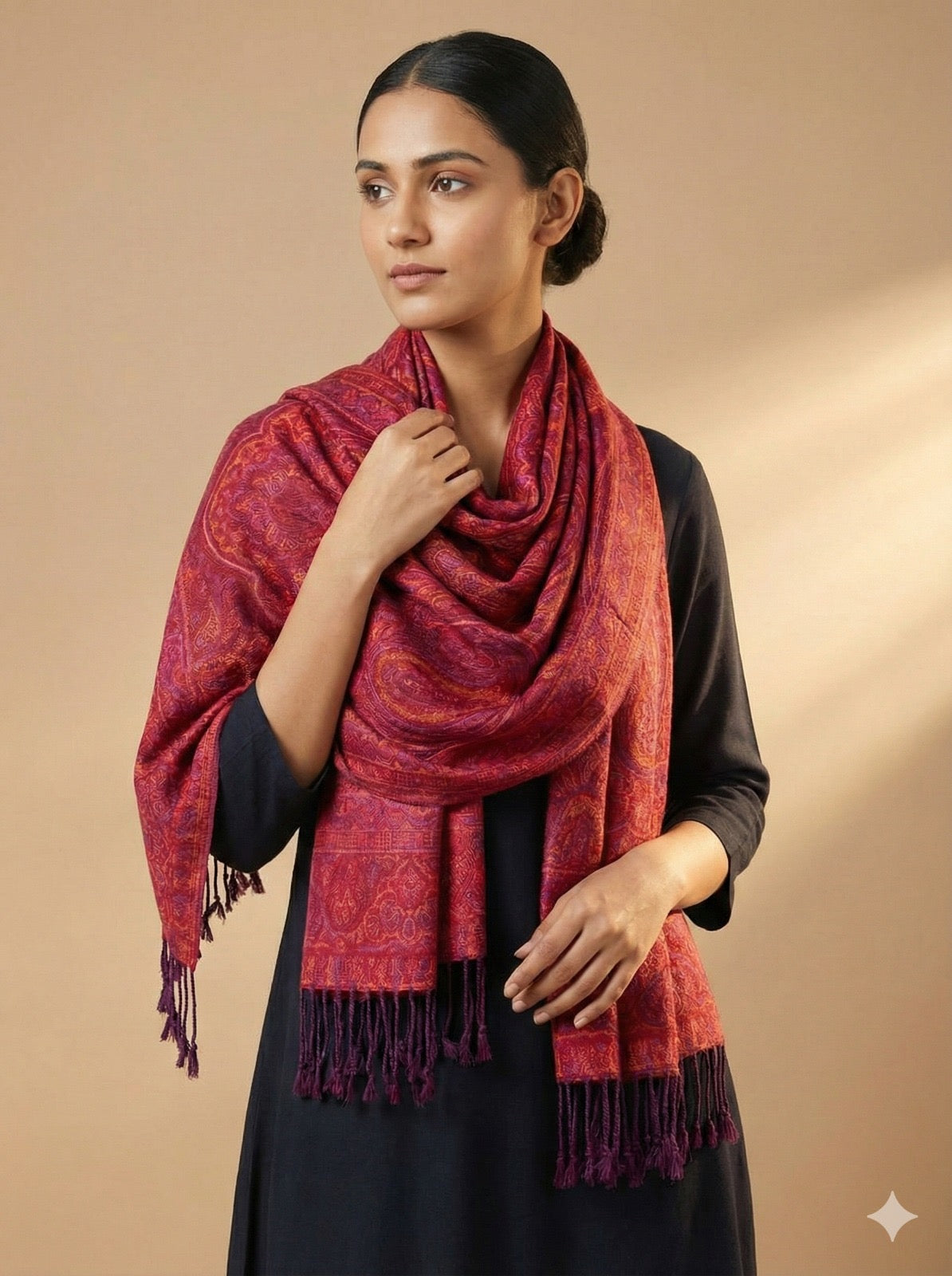 Kani silk jamawar weave stoles