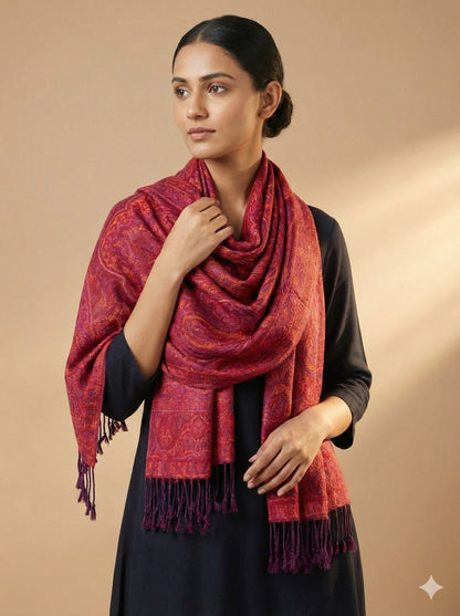 Kani silk jamawar weave stoles