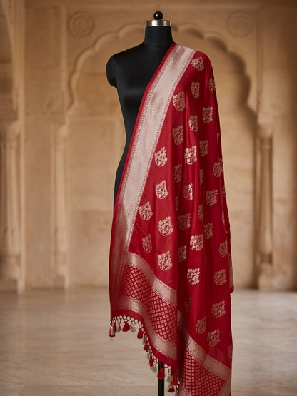 Cotton Silk Blend Banarsi Dupatta