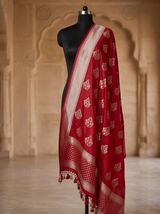 Cotton Silk Blend Banarsi Dupatta