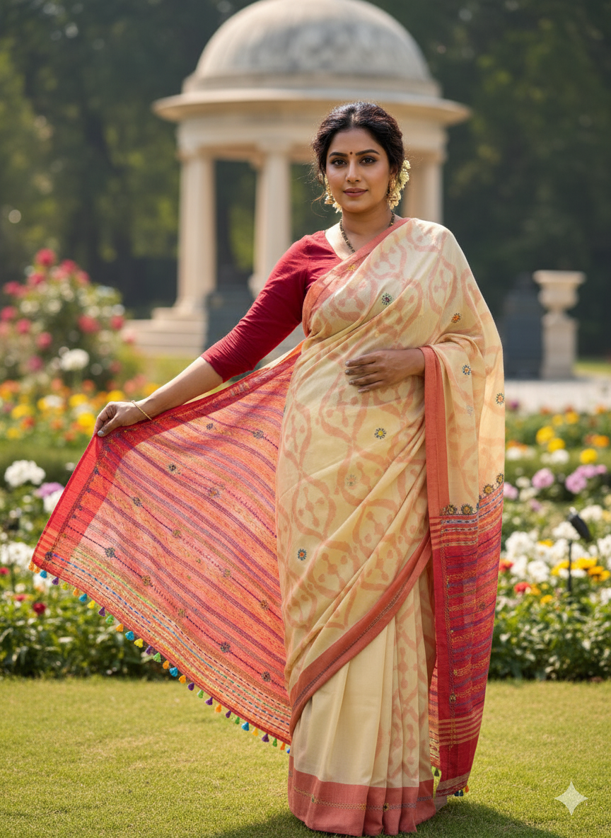 Lambani pure cotton ikkat saree
