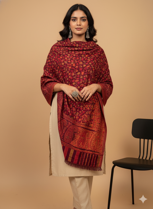 PURE KANI WEAVE WOOLLEN SHAWL