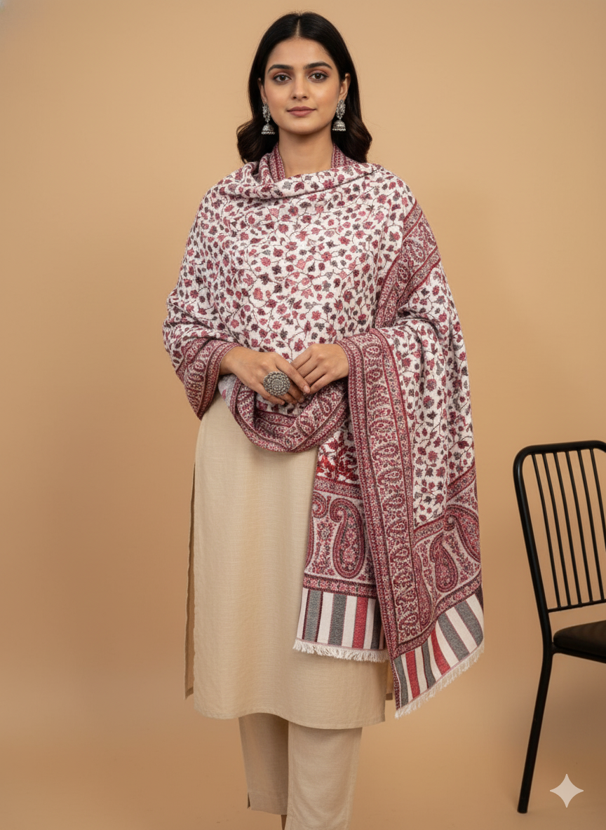 PURE KANI WEAVE WOOLLEN SHAWL