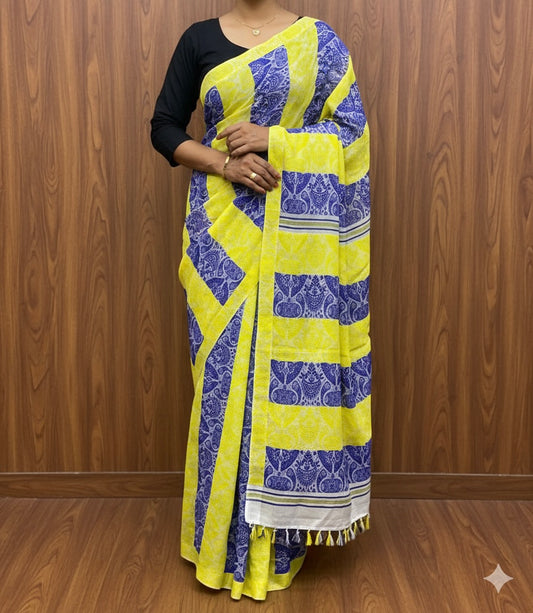 handloom cotton Gamusa saree from Assam
