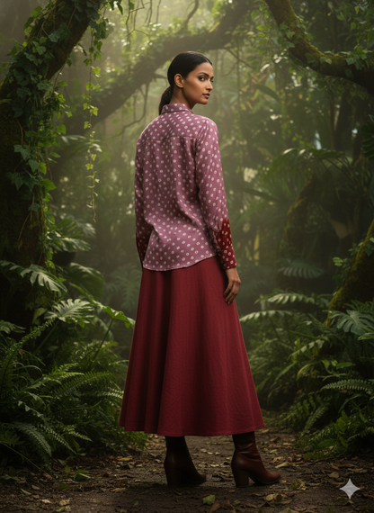 Kutchi Hand done Bandhani  Modal Shirt