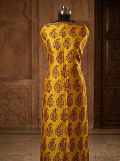 3pc Maheshwari Silk Bagh handblock Dress Material