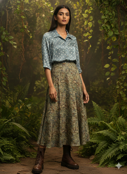 Kutchi Hand done Bandhani  Modal Shirt