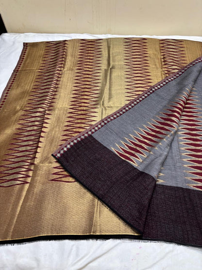 Woollen Shawl With Reversible Kaani Zari Ekat