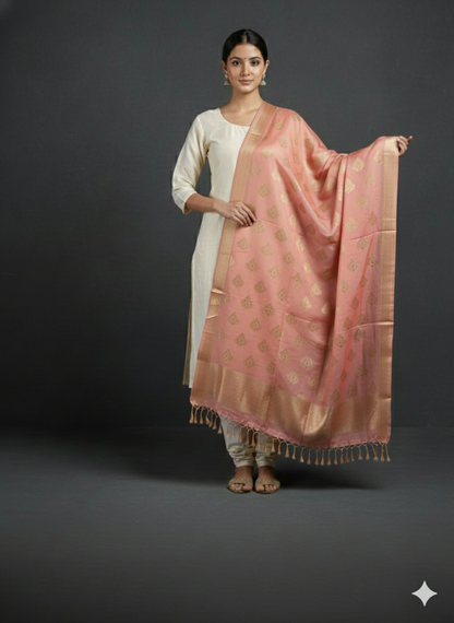 Cotton Silk Blend Banarsi Dupatta