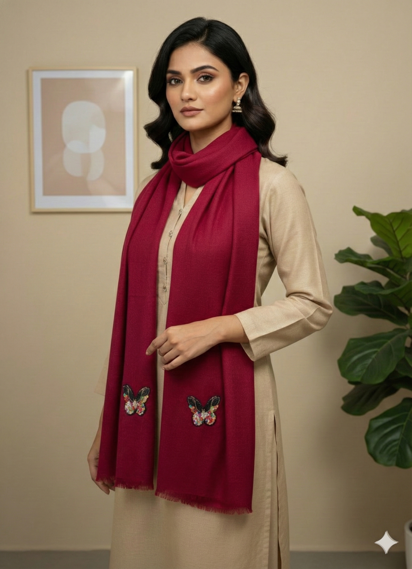 Kashmiri semi pashmina  stoles