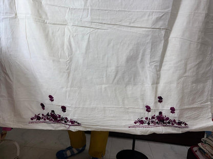 HAND EMBROIDERY COTTON 3PC UNSTITCHED DRESS MATERIAL 12